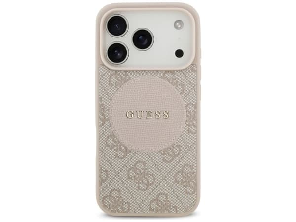 Guess 4G Circle Classic Logo MagSafe-deksel til iPhone 17 Pro - rosa