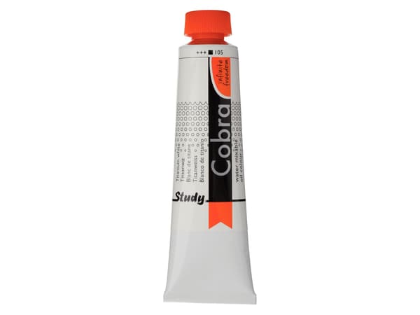 Cobra Study Water Mixable Oil fargetube Titanium White 105