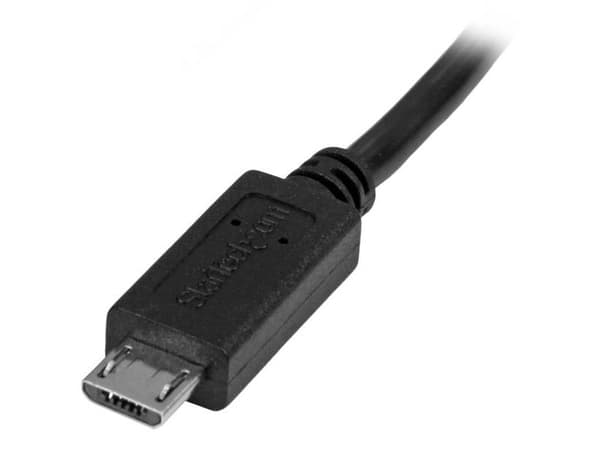 StarTech 0.5m 20in Micro-USB Extension Cable - M/F - Micro USB Male to Micro USB Female Cable (USBUBEXT50CM) - USB-forlengelseskabel - Micro-USB ty...
