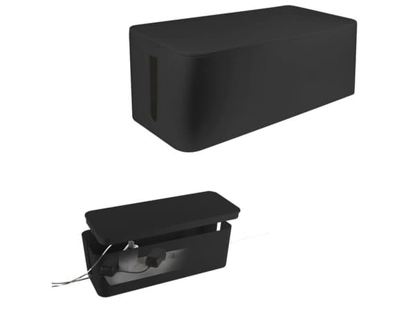 LogiLink KAB0062, Kabelboks, Plast, Sort