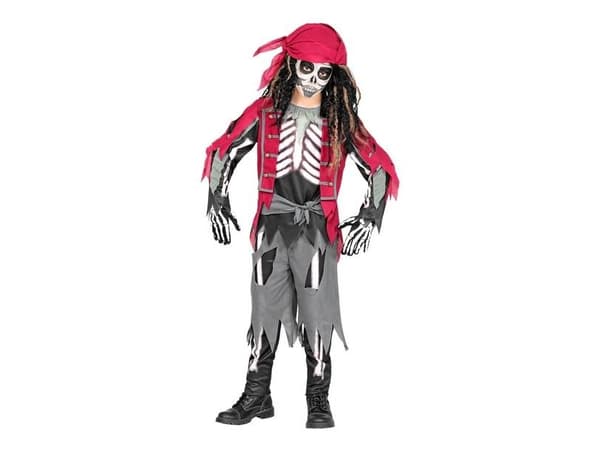 Pirat skelet kostume