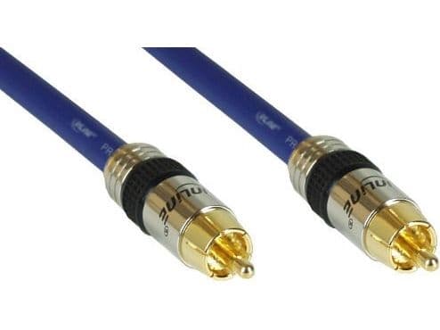 InLine 89405P, RCA, Hankjønn, RCA, Hankjønn, 5 m, Blå