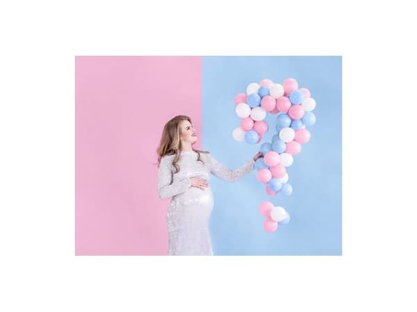 Pastellrosa ballonger, 100 st, 5"