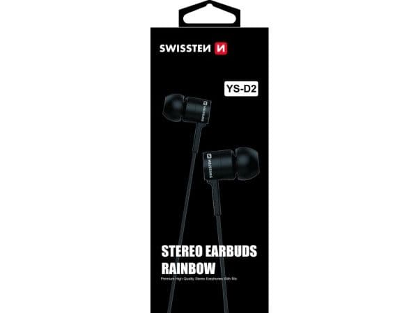 Hörlurar „Rainbow Swissten YS-D2“ - svart