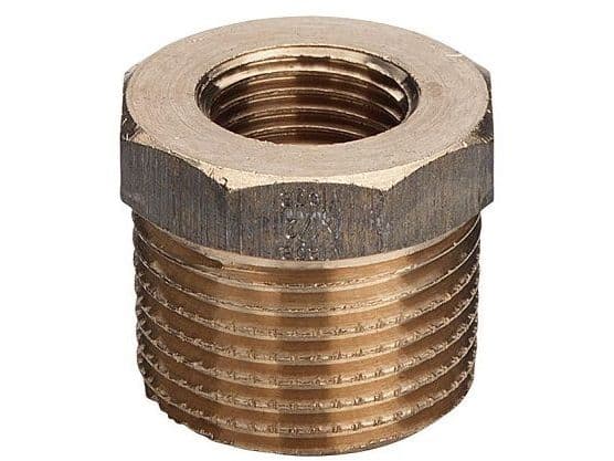 Viega nippelmuffe 1/2" x 1/4" rødgods