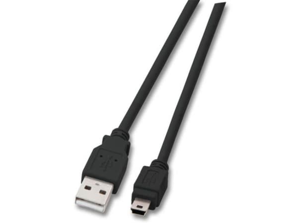 EFB USB2.0 kaapeli A-Mini B (5pin),St.-St.,0,5m,sw,Classic
