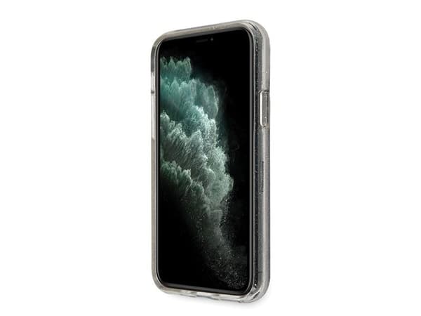 Guess GUHCN58PCGLSI hardt glitterskal til iPhone 11 Pro - sølv/sølv