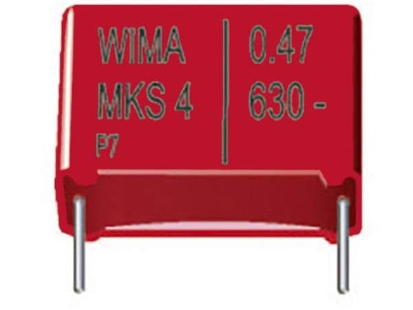 WIMA MKS4F043306B00KSSD, Fixed capacitor, Kalvo, Pinta, DC, Punainen, 3300 nF