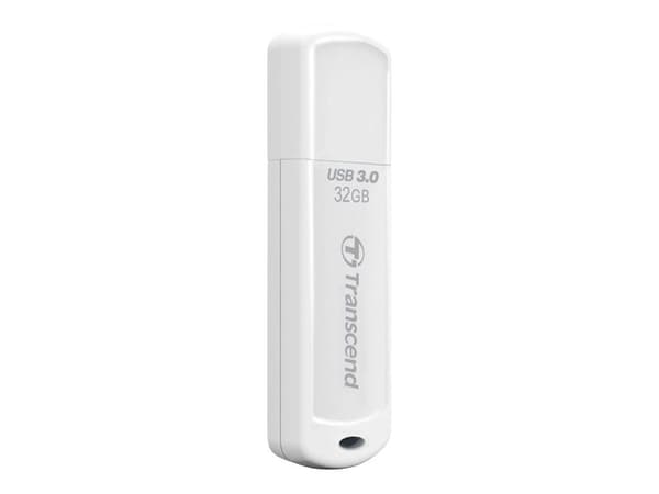 Transcend JetFlash 730 - USB flash-enhet - 32 GB - USB 3.0 - vit