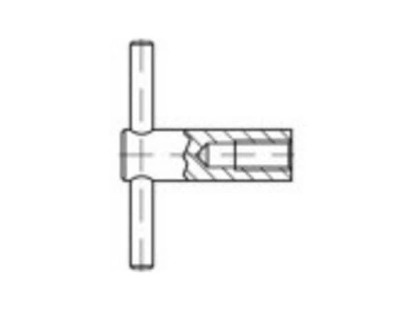TOOLCRAFT fingermutter M16 DIN 6305 stål förbrunad 1 st