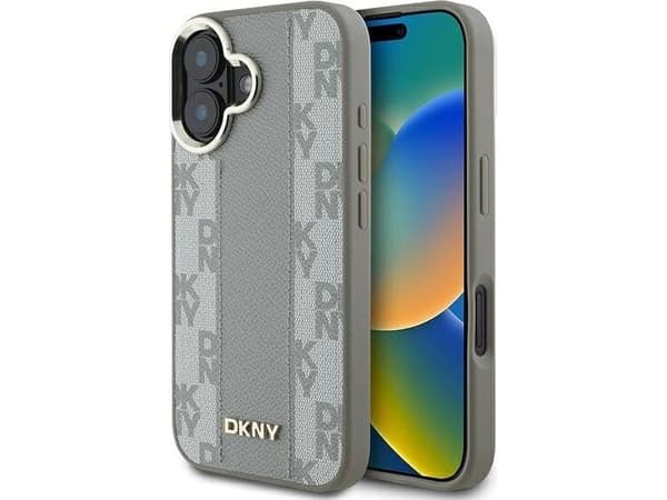 DKNY DKNY DKHMP16SPCPVSLE iPhone 16 6.1" bezowy/beige hardcase Checkered Pattern Magsafe