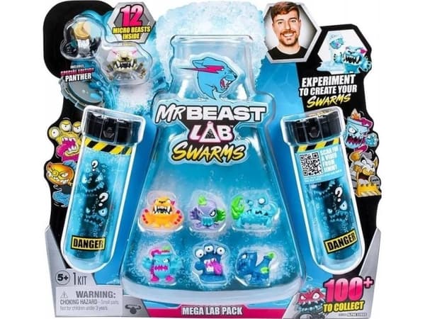 MrBeast Lab Swarms Mega Lab - 12 hahmoa, assorteret