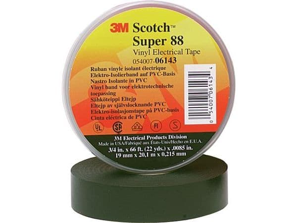 Tejp 88 25 mm x 20 m svart