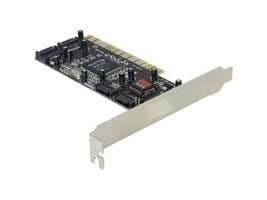 DeLOCK-kontroller SATA, 4 porter m/ Raid, 32-bit PCI 2.2