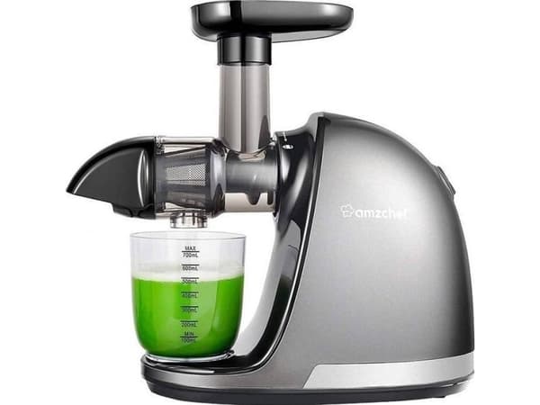 AMZCHEF 1501-GA långsamgående juicepress (grå)