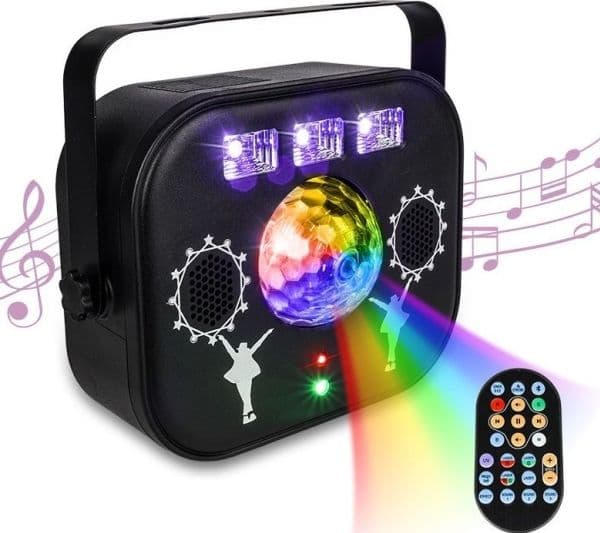 LIGHT4ME MULTIBOX multieffekt LED disko-kula laser UV-stroboskop
