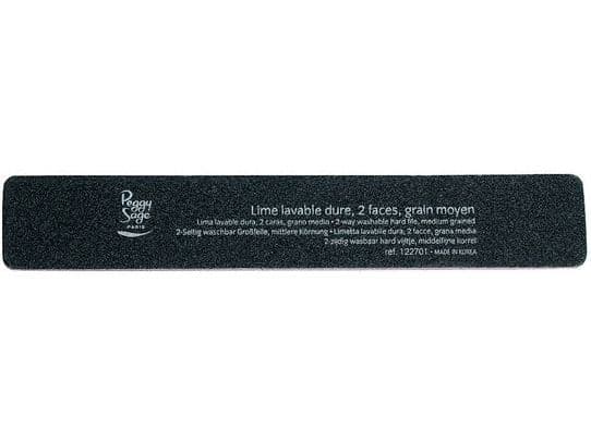 Peggy Sage 2-Way Nail File Coarse Rectangular Double-Sided 100/180 Black
