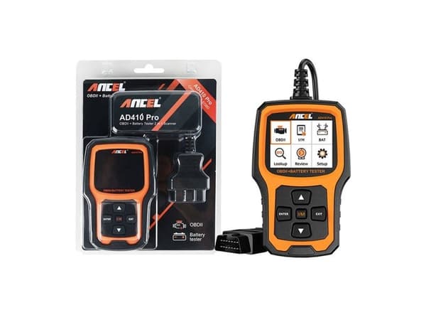 2-i-1 OBD2 diagnostisk scanner och batteritestare Ancel AD410 PRO