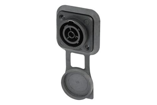 Neutrik NAC3FPX-TOP, Sort, Polyamid, Rustfritt stål, Kopper, Kobberlegering, IP65, 2,5 mm²