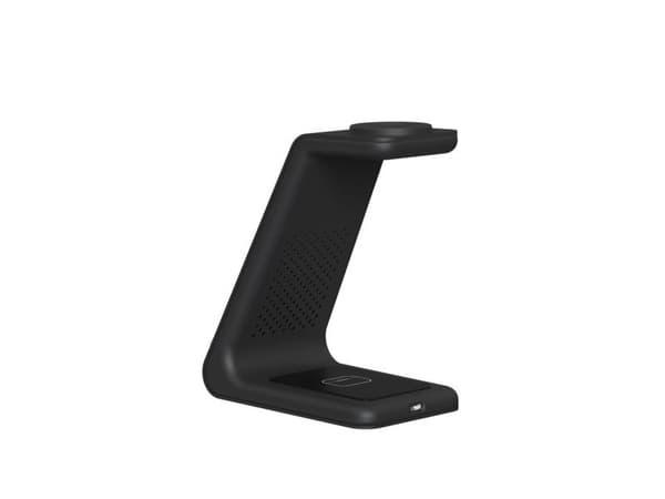 TECH-PROTECT QI15W-A36 3-i-1 trådlader for Apple, sort