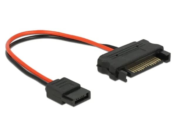 Delock - Strømkabel - SATA-strøm (hann) til Slimline SATA strøm (hunn) - 10 cm