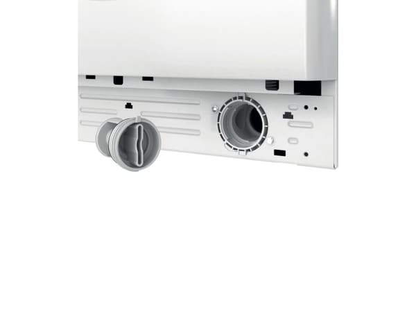 Indesit BDE 76435 WSV EE, Frontmatet, Frittstående, Hvit, Venstre, Sølv, Knapper, Rotasjon