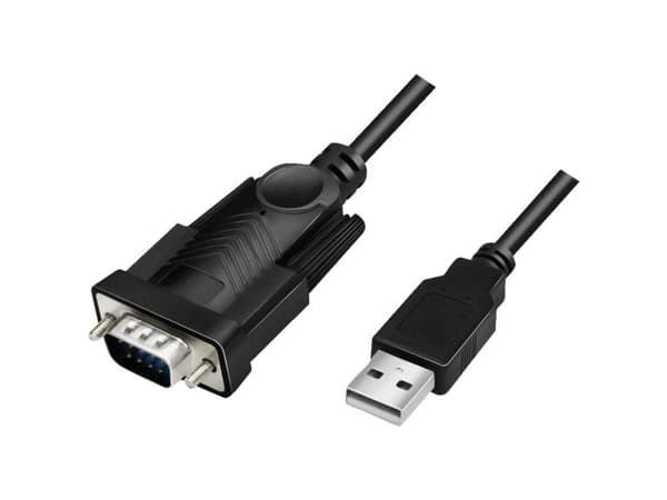 LogiLink AU0048A, Sort, 1,5 m, USB A, DB-9, Hankjønn, Hankjønn