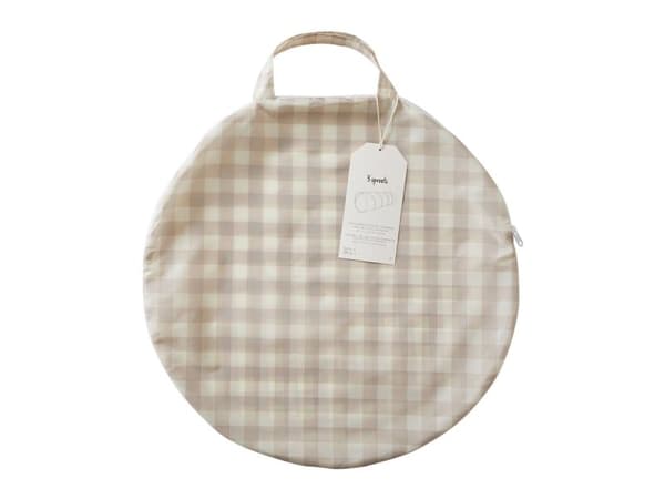 3 Sprouts lektunnel, gingham/beige