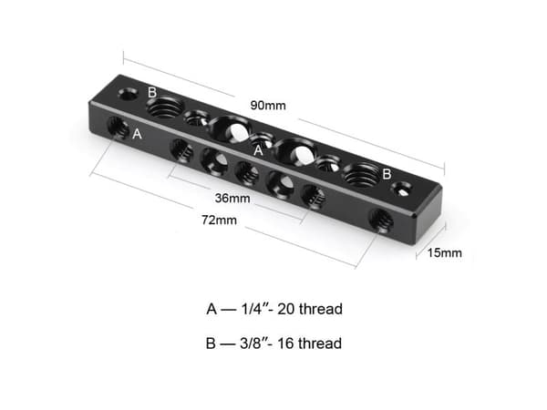 SmallRig 1091, Aluminium, Sort