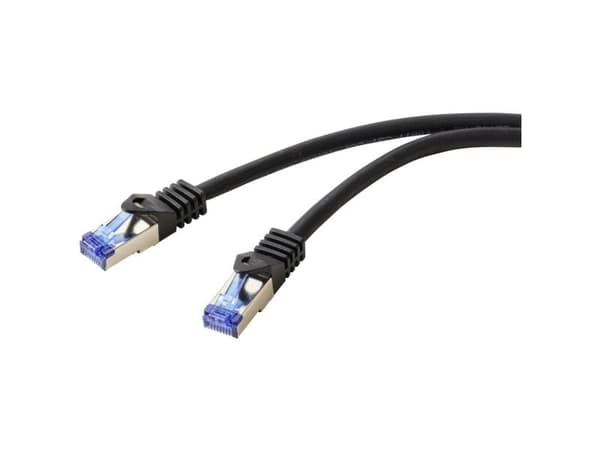 Renkforce RF-6830462 RJ45 Netværkskabel, patchkabel CAT 6A S/FTP 2.00 m Sort 1 stk