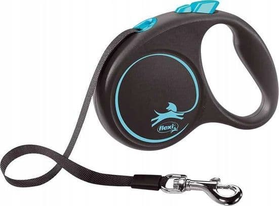 Flexi Automatisk snor Black Design S 5 m, Blå