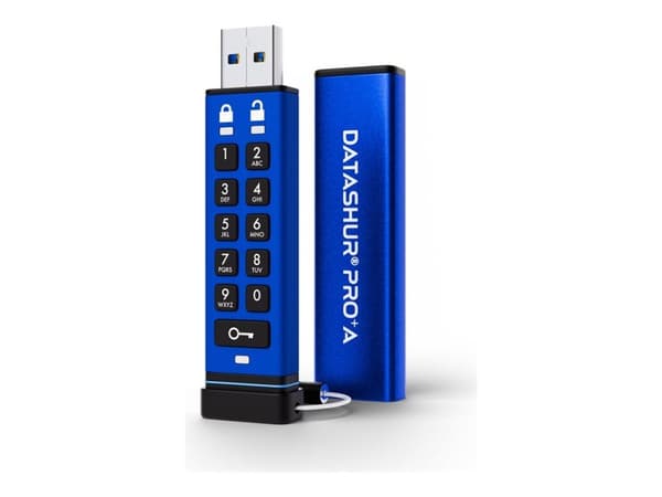 iStorage datAshur PRO+A - USB-flashstasjon - kryptert - 32 GB - USB 3.2 Gen 1 - TAA-samsvar