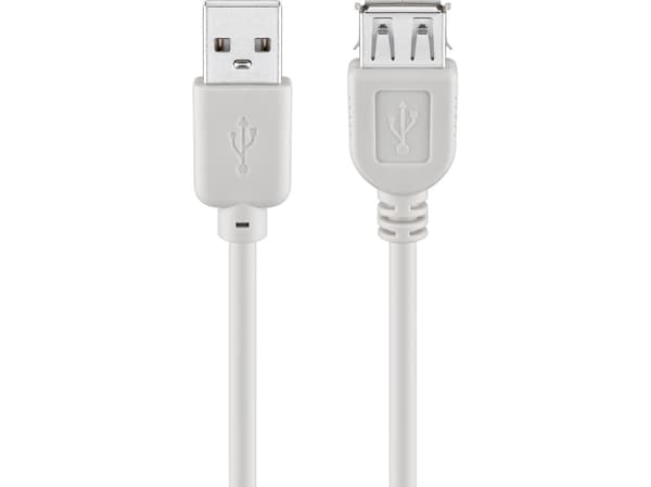 Goobay 50961, 3 m, USB A, USB A, USB 2.0, 0,48 Gbit/sek, Grå
