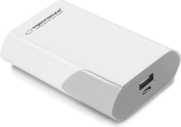 Esperanza EMP111WE, 6000 mAh, Harmaa, Valkoinen