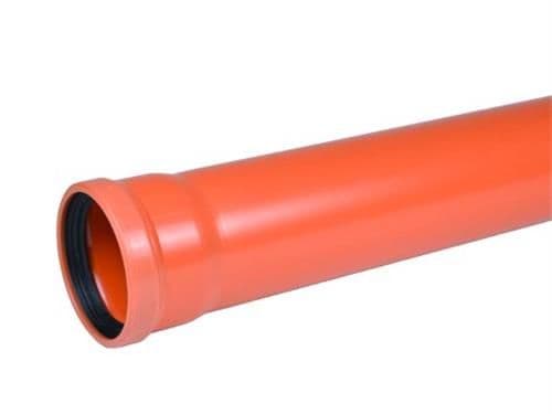 PVC avloppsrör 200x2000 mm SN8, enkelväggsrör, EN1401 - Wavin