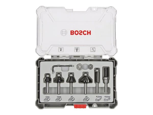 Bosch - Fresekutter - for bløtt tre, løvtre - 6 deler