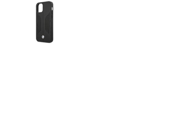 BMW perforert lær-etui med sider til iPhone 12 / iPhone 12 Pro - Sort