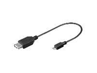 MicroConnect - USB-kabel - Micro-USB type B (hann) til USB (hunn) - USB 2.0 OTG - 20 cm