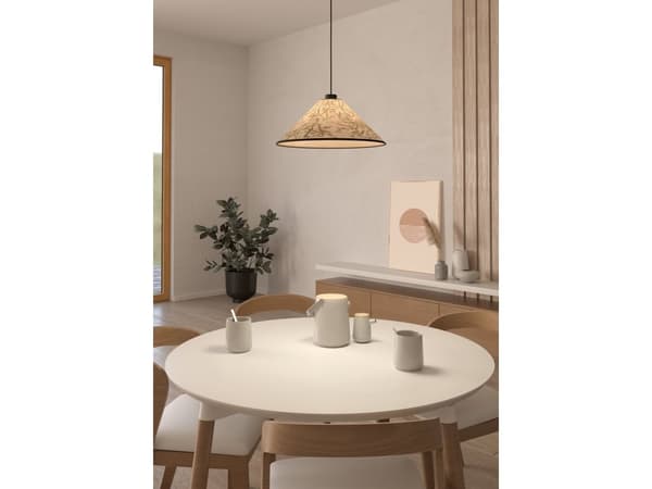 EGLO OXPARK pendellampe Ø420 E27 bambusblad lys