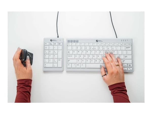 BakkerElkhuizen UltraBoard 955 V2 - Tastegruppe - USB-C, USB - mørk grå, lysegrå