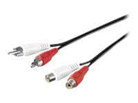 MicroConnect - Äänikaapeli - RCA han til RCA hun - 5 m