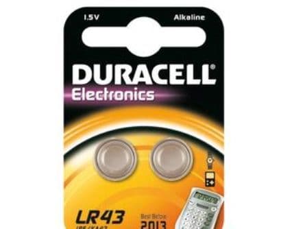 Duracell LR43 - Batteri 2 x - Alkalisk