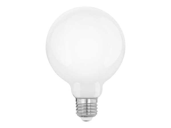 EGLO E27 LED G95 opal globlampa med varmvitt ljus