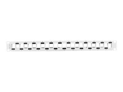 Lanberg PPKS-1224-S - Patchpanel (blank) - stativmonterbar - grå - 1U - 19" - 24 porte