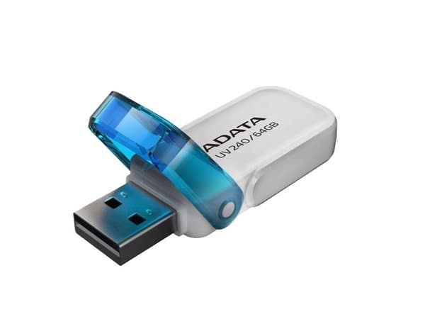 ADATA UV240 - USB flash-enhet - 64 GB - USB 2.0 - vit