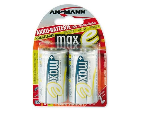 ANSMANN maxE - Batteri 2 x D - NiMH - (uppladdningsbart) - 8500 mAh