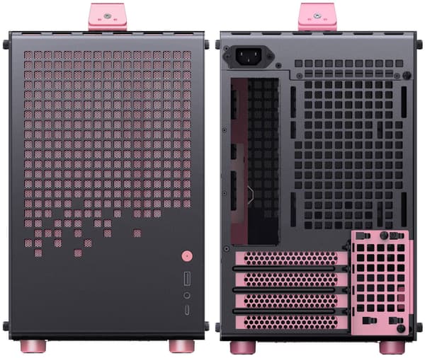 Jonsplus MATX Handle Case Z20 - Black-Pink - chassi - Micro/Mini/Flex-ATX (Z20 BLACK-PINK)