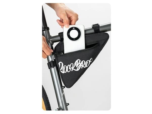 RockBros Cykelväska Rockbros G001 Flash Journey triangulär rammontering 0,8 l - svart