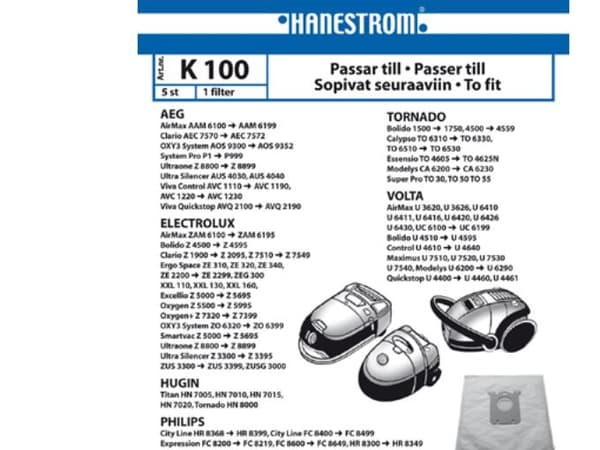 Dammsugarpåsar K100