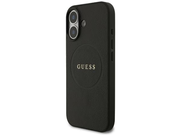 Guess Grained Ring MagSafe-etui til iPhone 17 - sort